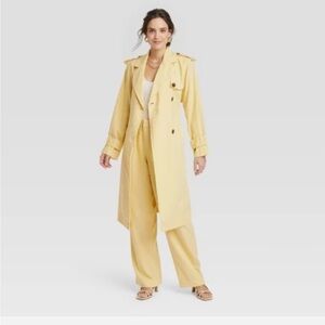 Women's Linen Trench Coat - A New
Day 🆕